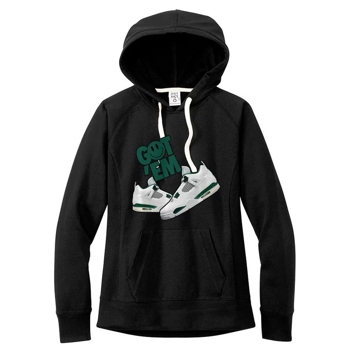 Got Em Smile Matching Oxidized Green 4s Premium Women's Fleece Hoodie