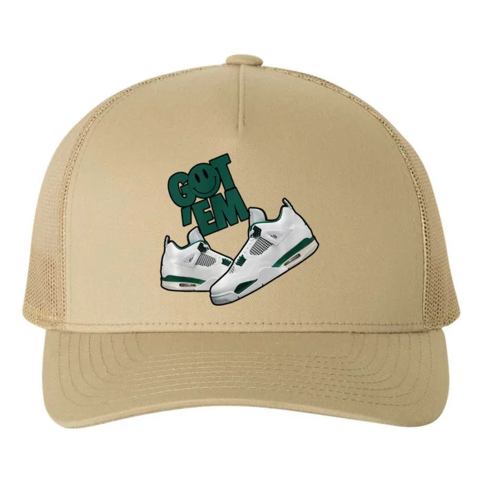 Got Em Smile Matching Oxidized Green 4s Premium Yupoong Adult 5-Panel Trucker Hat