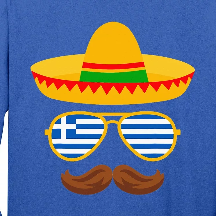 Greek Easter Sunglasses Cinco De Mayo Mexican Tall Long Sleeve T-Shirt