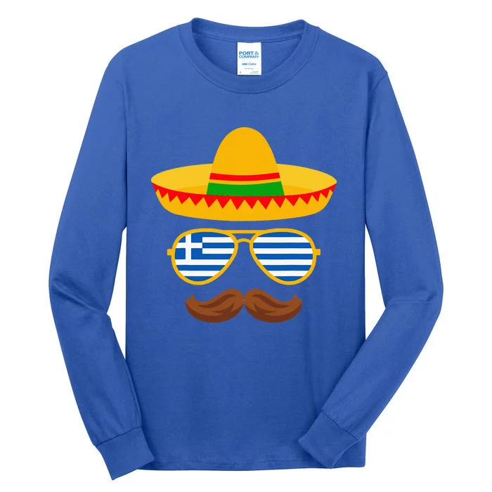 Greek Easter Sunglasses Cinco De Mayo Mexican Tall Long Sleeve T-Shirt