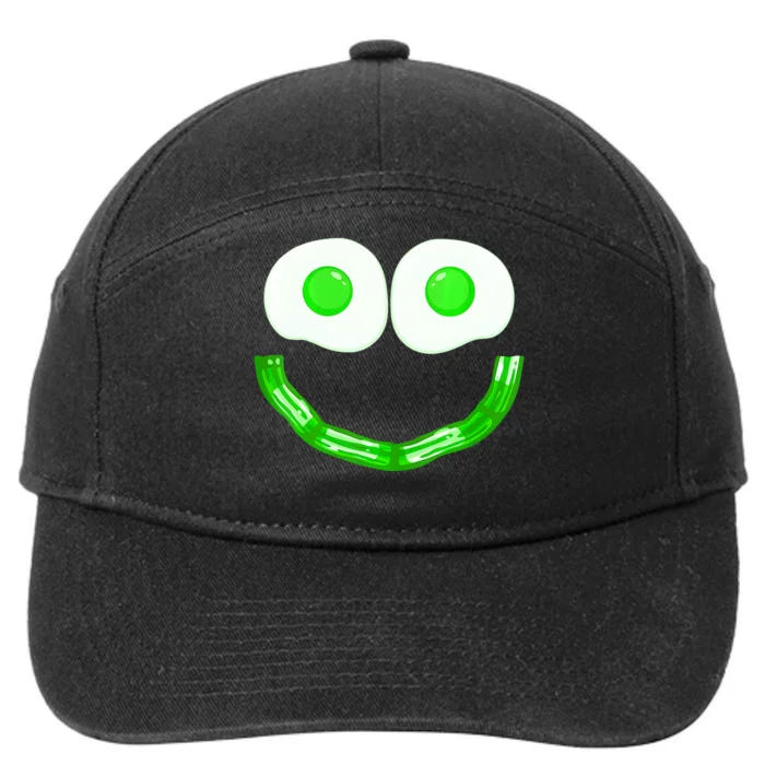 Green Eggs Smile Brunch Breakfast 7-Panel Snapback Hat