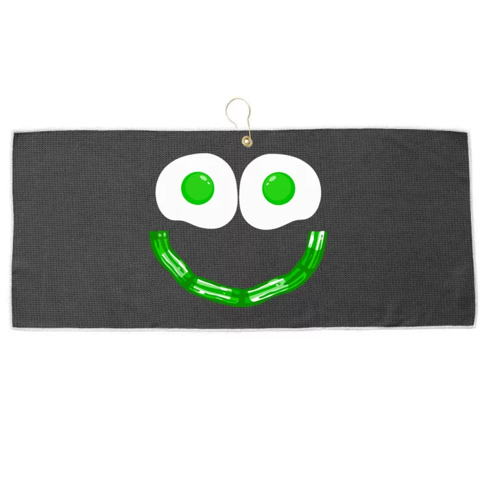 Green Eggs Smile Brunch Breakfast Large Microfiber Waffle Golf Towel