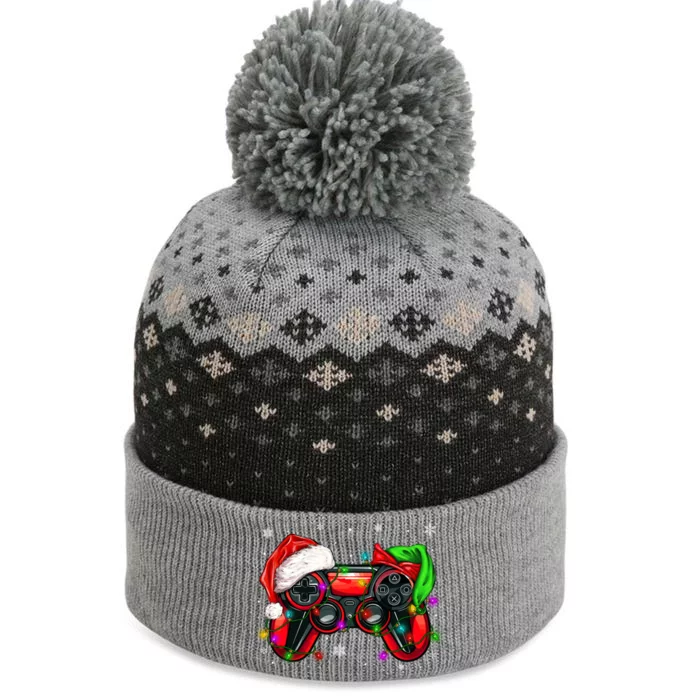 Gamer Elf Santa Family Matching Group Christmas Video Game Great Gift The Baniff Cuffed Pom Beanie