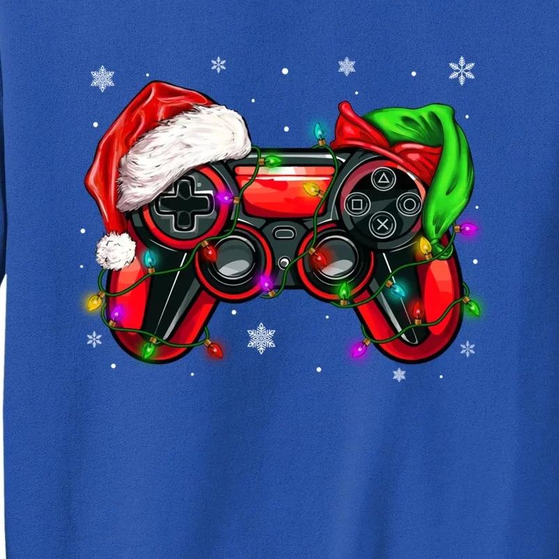 Gamer Elf Santa Family Matching Group Christmas Video Game Great Gift Tall Sweatshirt