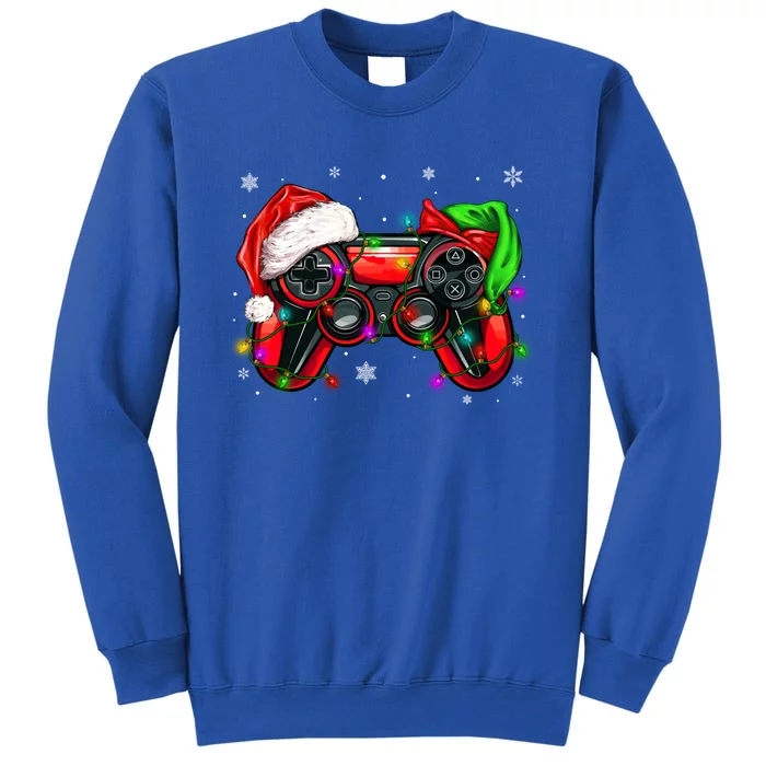 Gamer Elf Santa Family Matching Group Christmas Video Game Great Gift Tall Sweatshirt