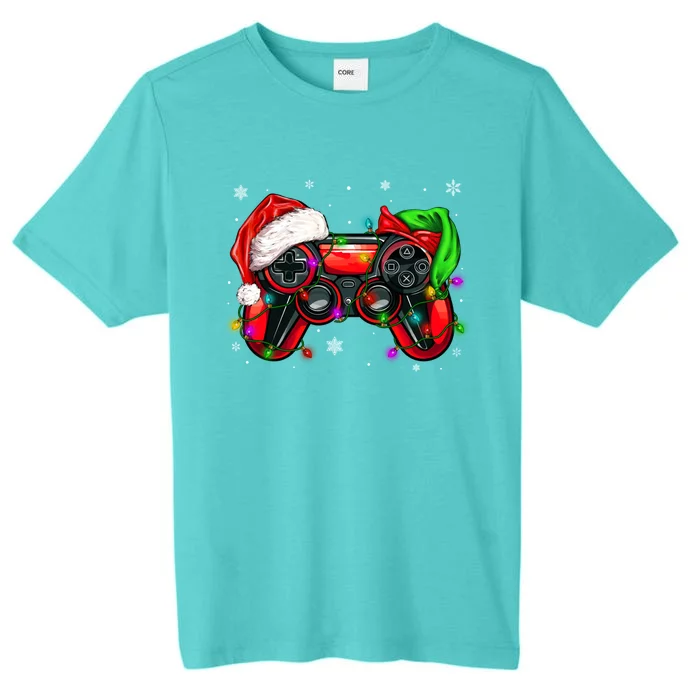 Gamer Elf Santa Family Matching Group Christmas Video Game Great Gift ChromaSoft Performance T-Shirt