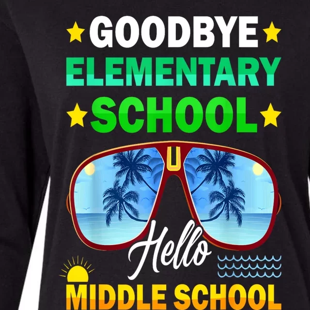 Goodbye Elementary School On My Way To Middle School Womens Cotton Relaxed Long Sleeve T-Shirt