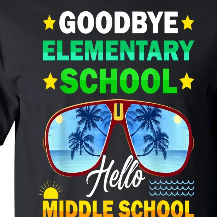 Goodbye Elementary School On My Way To Middle School Tall T-Shirt