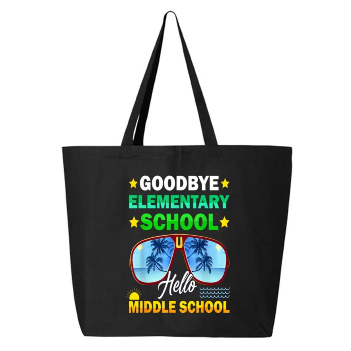 Goodbye Elementary School On My Way To Middle School 25L Jumbo Tote