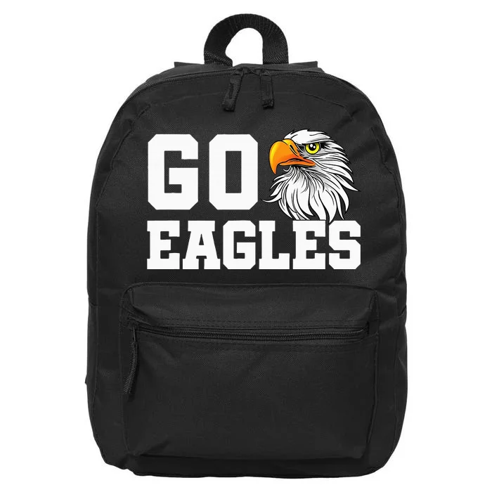 Go Eagles School Team Spirit Dress Up Day Eagle Mascot 16 in Basic Backpack