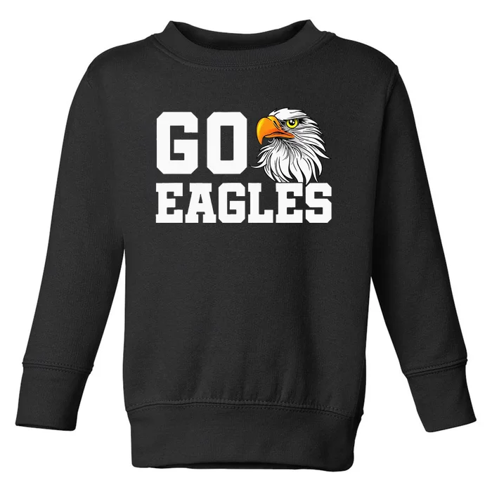 Go Eagles School Team Spirit Dress Up Day Eagle Mascot Toddler Sweatshirt