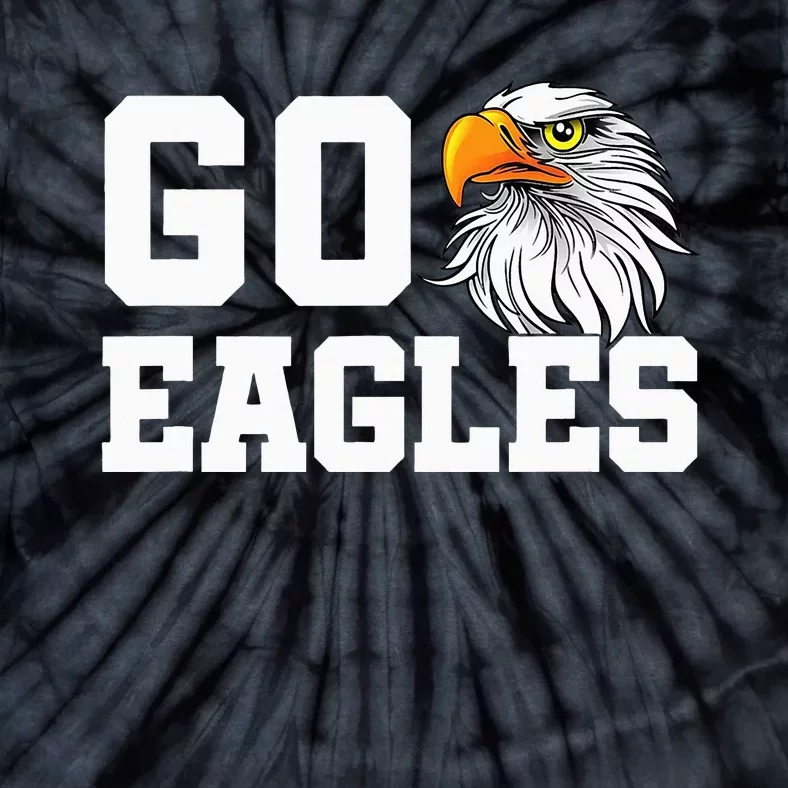 Go Eagles School Team Spirit Dress Up Day Eagle Mascot Tie-Dye T-Shirt