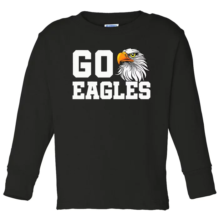 Go Eagles School Team Spirit Dress Up Day Eagle Mascot Toddler Long Sleeve Shirt