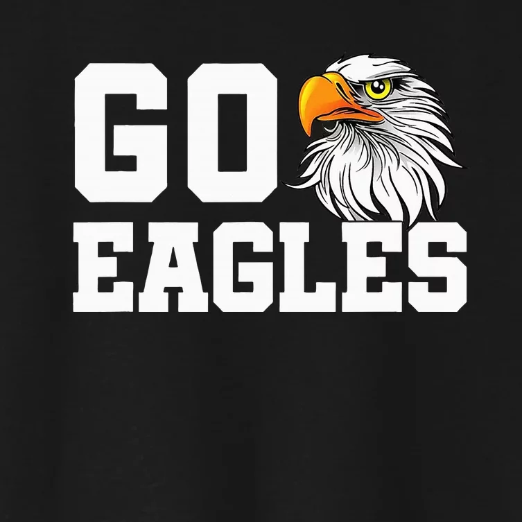 Go Eagles School Team Spirit Dress Up Day Eagle Mascot Women's Crop Top Tee