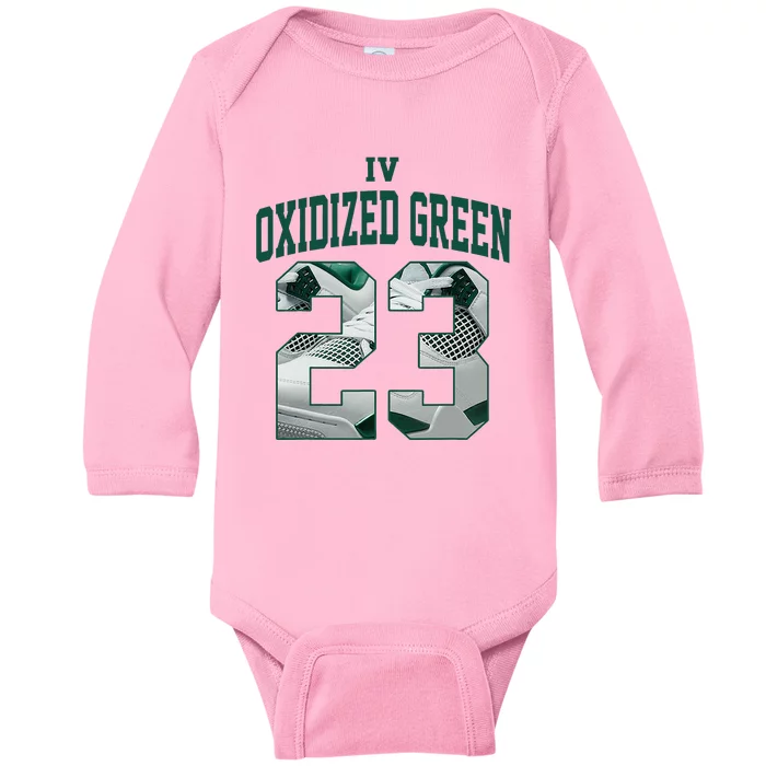 Got Em Streetwear Matching Oxidized Green Baby Long Sleeve Bodysuit