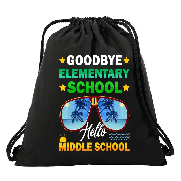 Goodbye Elementary School On My Way To Middle School Drawstring Bag