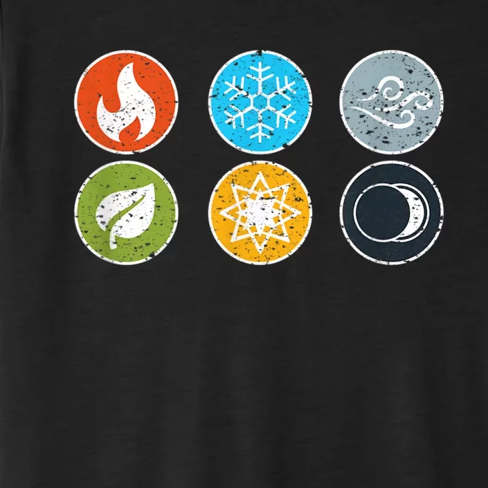 Gloomhaven Elements Symbol Fire Ice Air Earth Light Dark ChromaSoft Performance T-Shirt