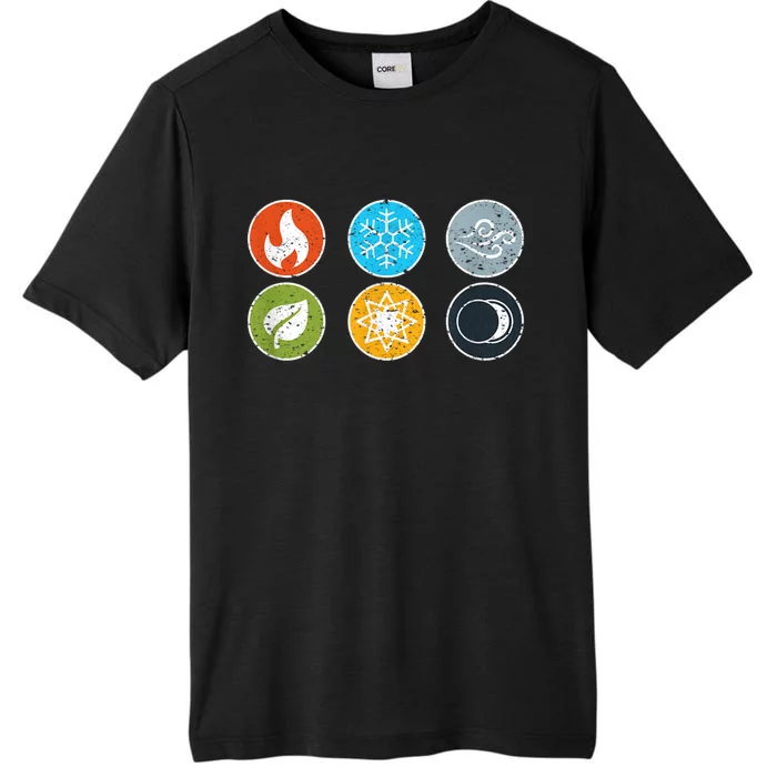 Gloomhaven Elements Symbol Fire Ice Air Earth Light Dark ChromaSoft Performance T-Shirt