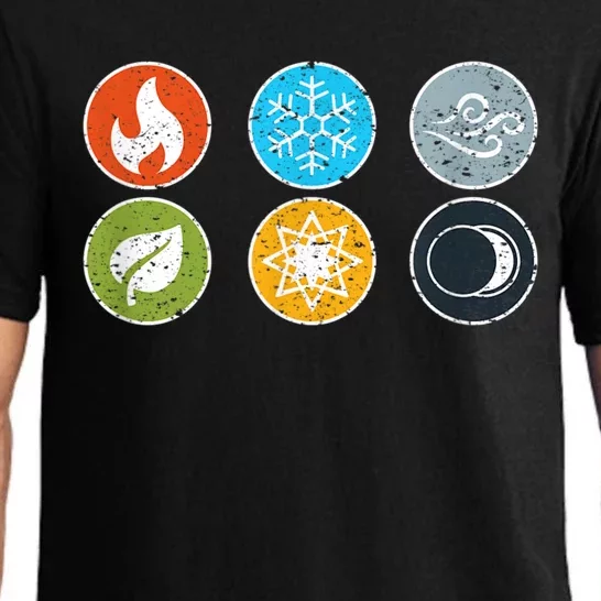 Gloomhaven Elements Symbol Fire Ice Air Earth Light Dark Pajama Set