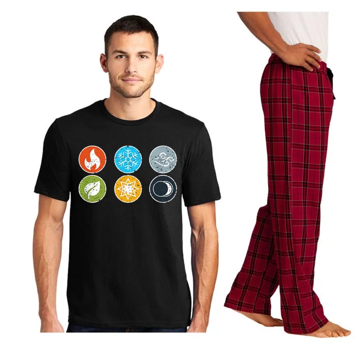 Gloomhaven Elements Symbol Fire Ice Air Earth Light Dark Pajama Set