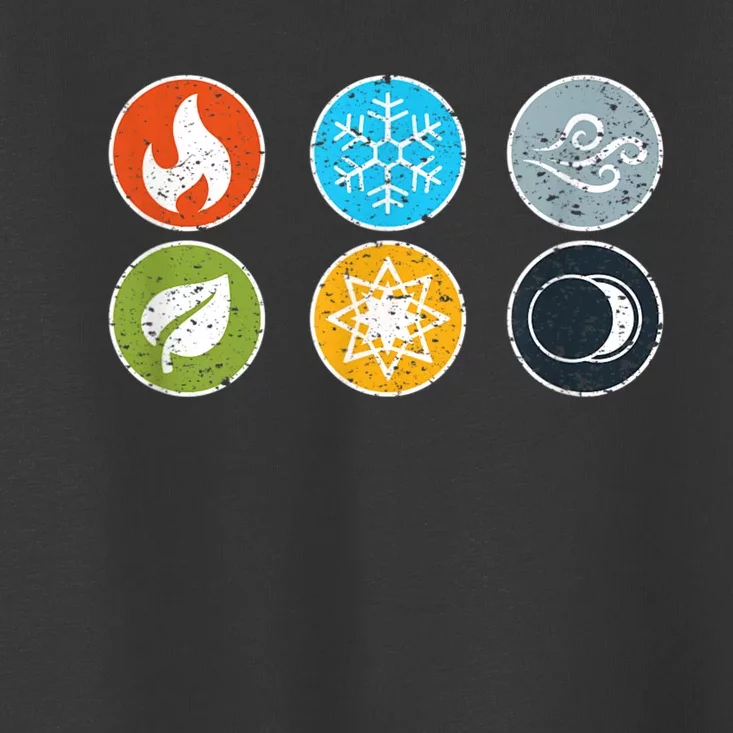 Gloomhaven Elements Symbol Fire Ice Air Earth Light Dark Toddler T-Shirt