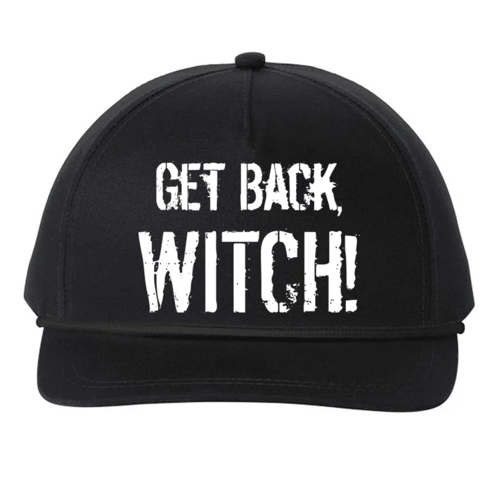 Get Back, Witch! Halloween Snapback Five-Panel Rope Hat