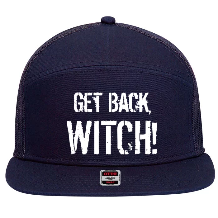 Get Back, Witch! Halloween 7 Panel Mesh Trucker Snapback Hat