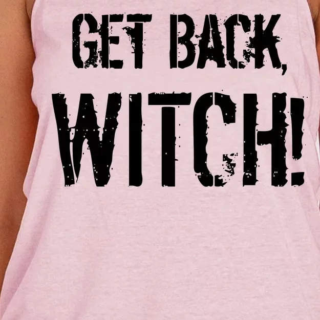 Get Back, Witch! Halloween Women's Knotted Racerback Tank