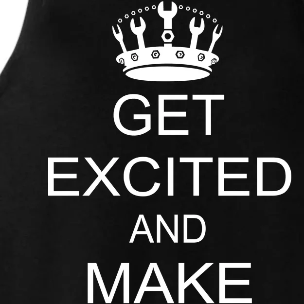 Get Excited and Make Things Ladies Tri-Blend Wicking Tank