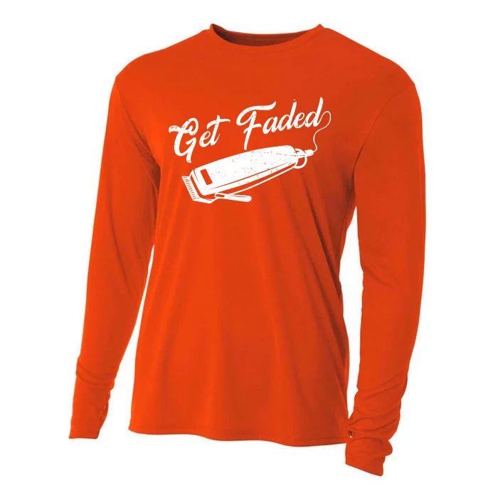 Get Faded Barber Razor Cooling Performance Long Sleeve Crew