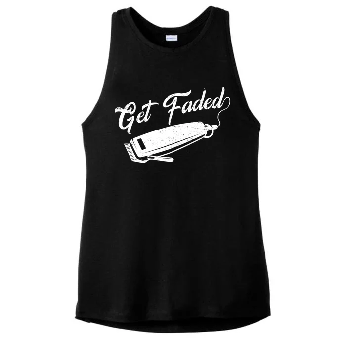 Get Faded Barber Razor Ladies Tri-Blend Wicking Tank