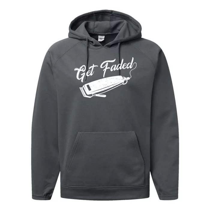 Get Faded Barber Razor Performance Fleece Hoodie