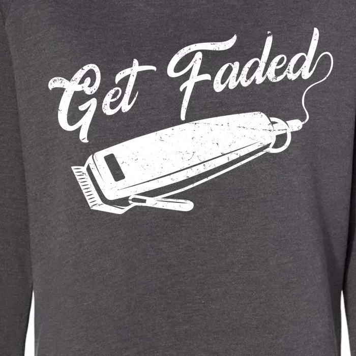 Get Faded Barber Razor Womens California Wash Sweatshirt