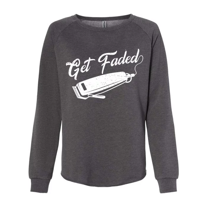 Get Faded Barber Razor Womens California Wash Sweatshirt