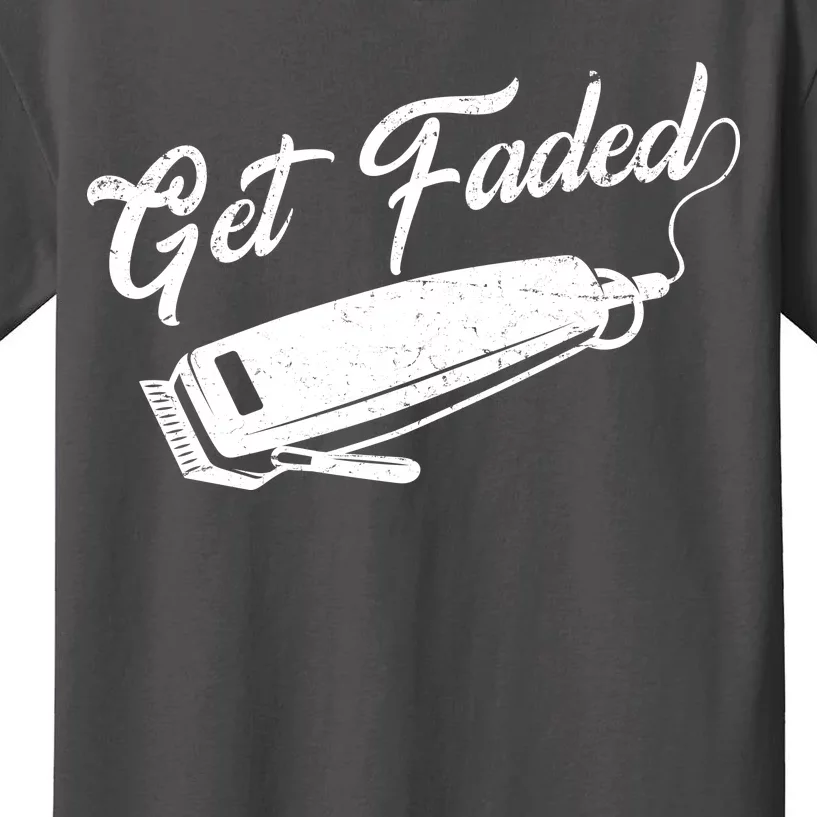 Get Faded Barber Razor Kids T-Shirt