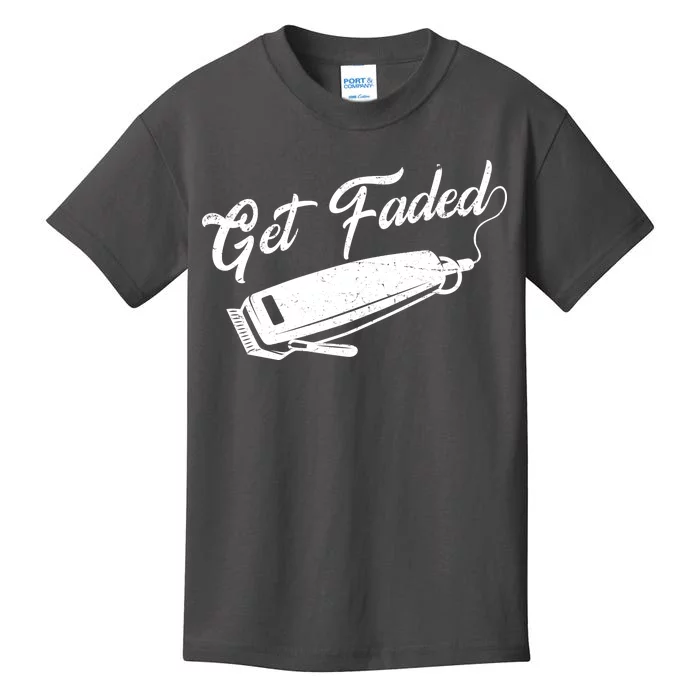 Get Faded Barber Razor Kids T-Shirt