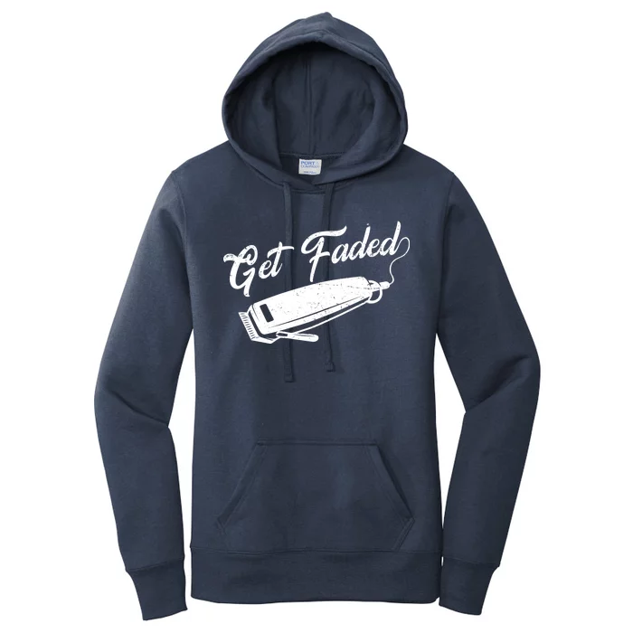 Get Faded Barber Razor Women's Pullover Hoodie