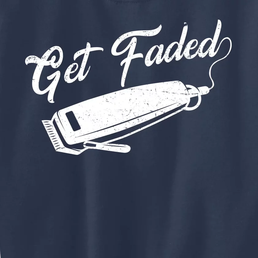 Get Faded Barber Razor Kids Sweatshirt