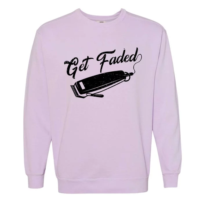 Get Faded Barber Razor Garment-Dyed Sweatshirt