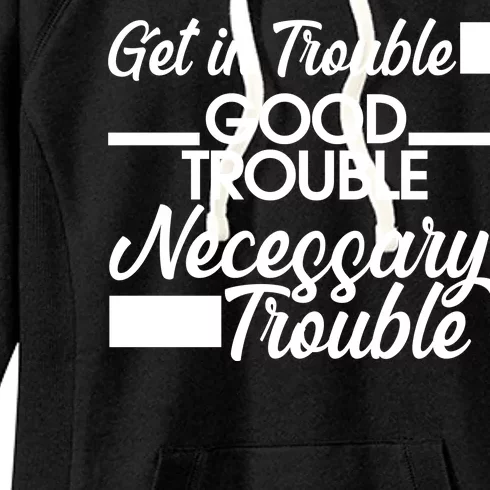 Get In Good Necessary Trouble RIP John Lewis Women's Fleece Hoodie