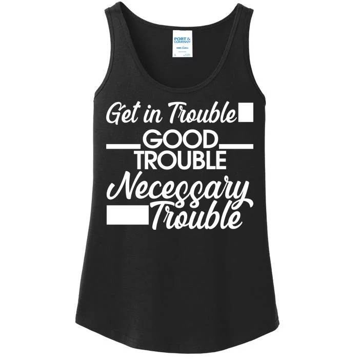 Get In Good Necessary Trouble RIP John Lewis Ladies Essential Tank