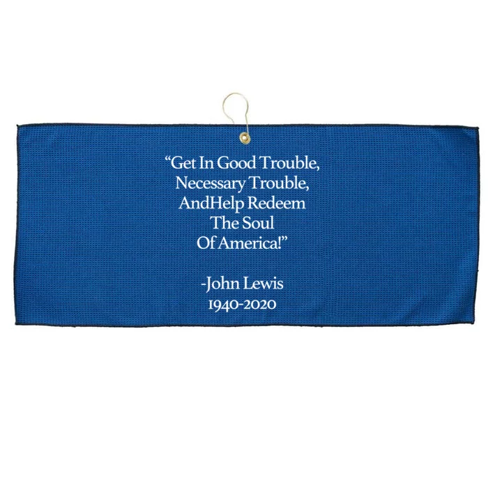 Get In Good Trouble Necessary Trouble Large Microfiber Waffle Golf Towel