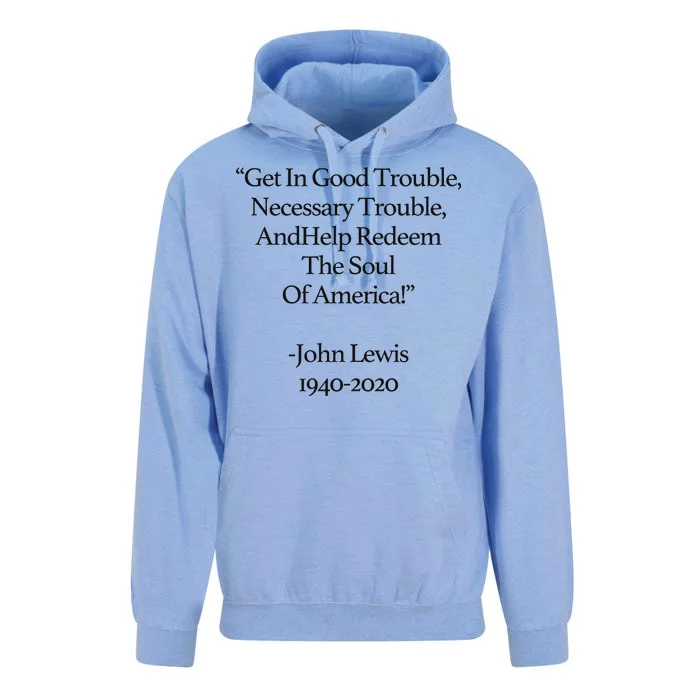 Get In Good Trouble Necessary Trouble Unisex Surf Hoodie