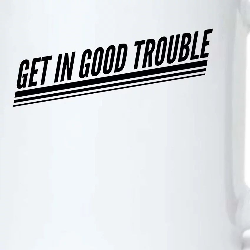 Get In Good Trouble Rep John Lewis Quote Black Color Changing Mug