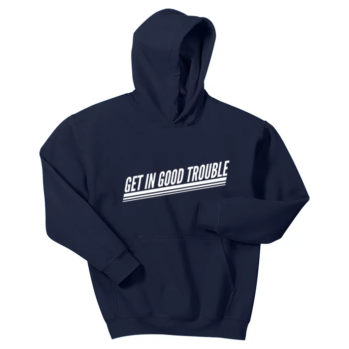 Get In Good Trouble Rep John Lewis Quote Kids Hoodie