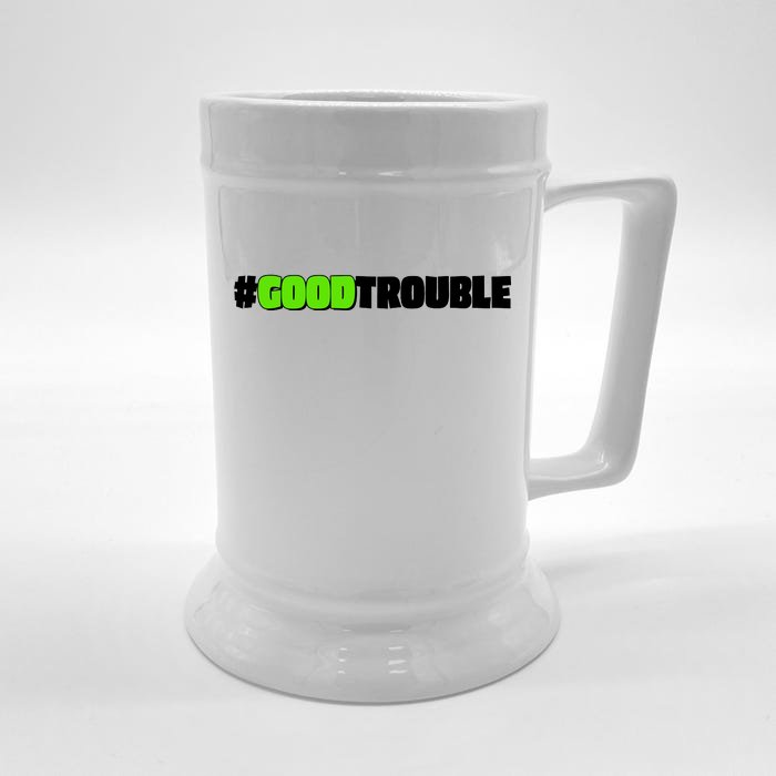 Get In #GoodTrouble John Lewis Tribute Front & Back Beer Stein