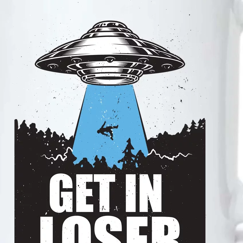 Get In Loser Alien UFO Black Color Changing Mug