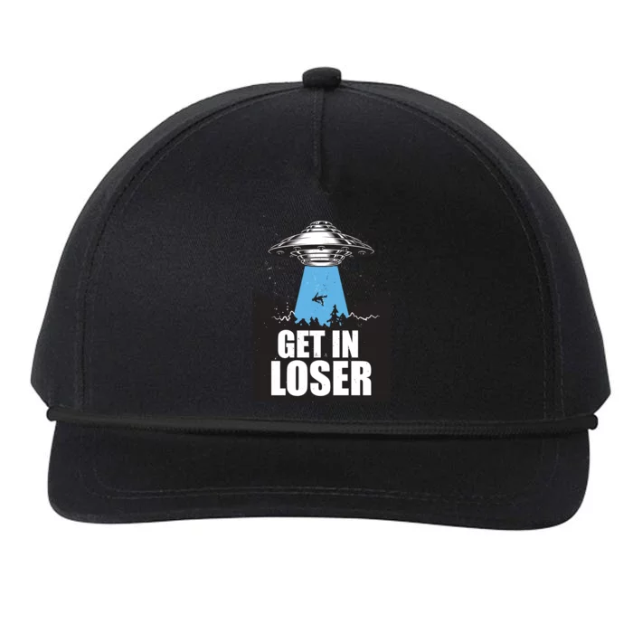 Get In Loser Alien UFO Snapback Five-Panel Rope Hat