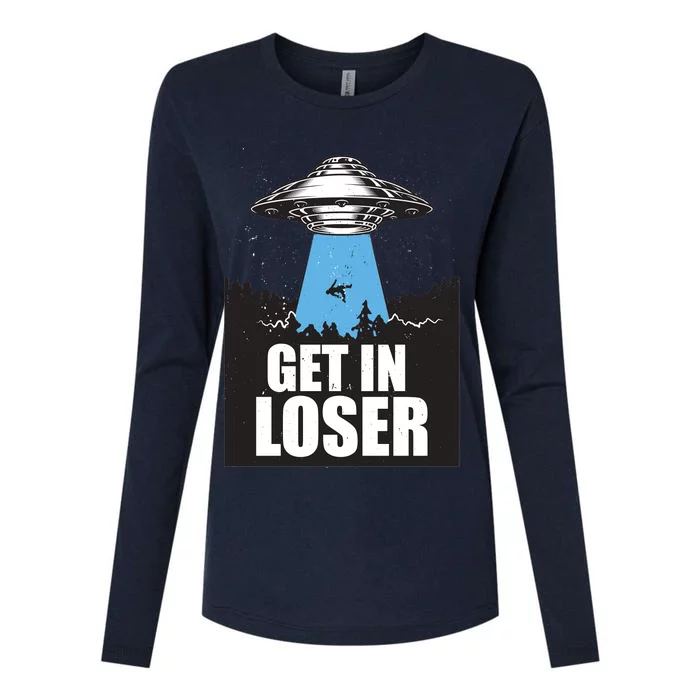 Get In Loser Alien UFO Womens Cotton Relaxed Long Sleeve T-Shirt