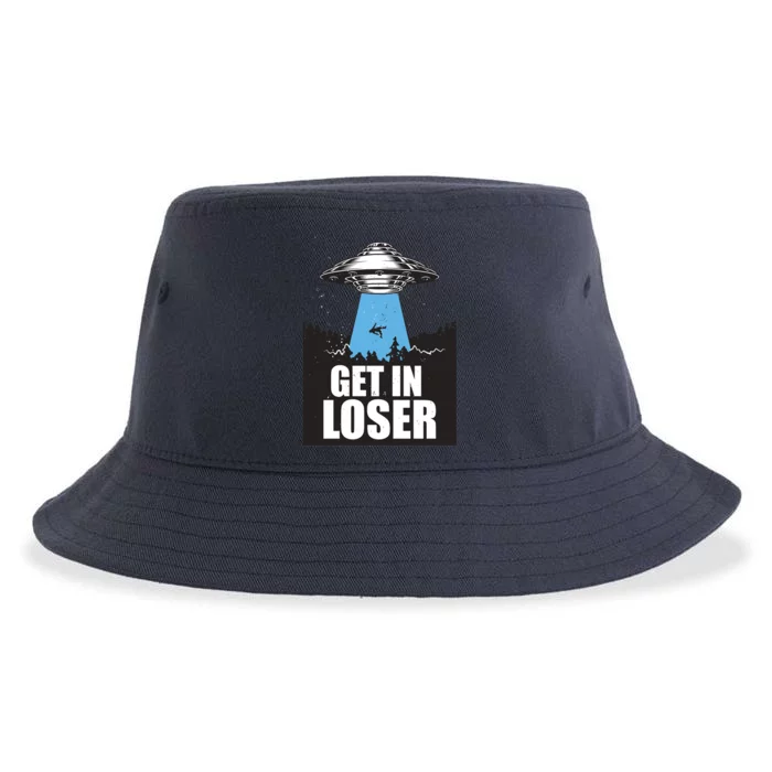 Get In Loser Alien UFO Sustainable Bucket Hat